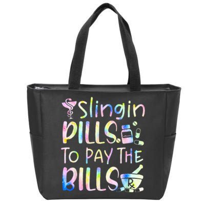 Tie Dye Educated Drug Dealer Humor Pharmacist Pills Medicine Zip Tote Bag