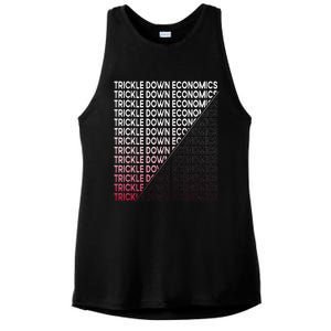 Trickle Down Economics Funny Political Statement Ladies PosiCharge Tri-Blend Wicking Tank