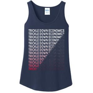 Trickle Down Economics Funny Political Statement Ladies Essential Tank