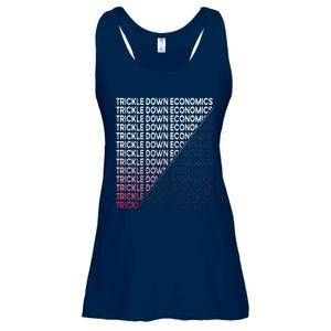 Trickle Down Economics Funny Political Statement Ladies Essential Flowy Tank