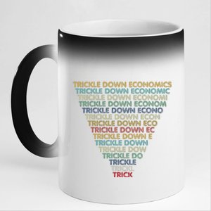 Trickle Down Economics Trick Funny Economic Sarcastic Humor 11oz Black Color Changing Mug