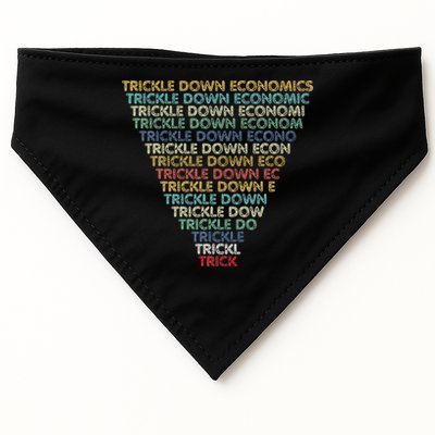 Trickle Down Economics Trick Funny Economic Sarcastic Humor USA-Made Doggie Bandana