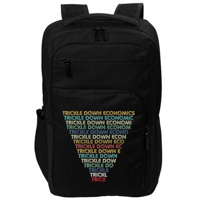 Trickle Down Economics Trick Funny Economic Sarcastic Humor Impact Tech Backpack