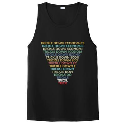 Trickle Down Economics Trick Funny Economic Sarcastic Humor PosiCharge Competitor Tank