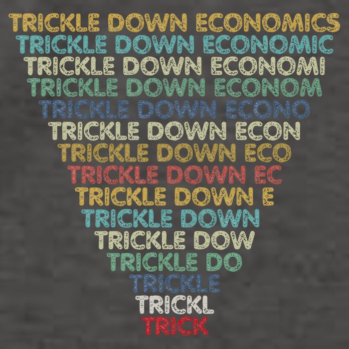 Trickle Down Economics Trick Funny Economic Sarcastic Humor Vector Backpack
