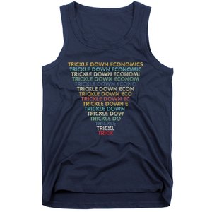 Trickle Down Economics Trick Funny Economic Sarcastic Humor Tank Top