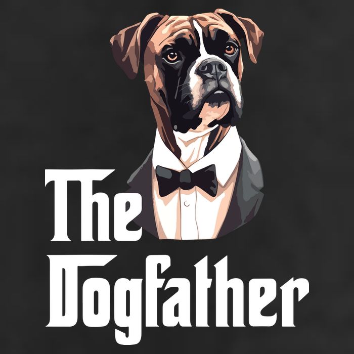 The Dog Father Boxer Boxer Dog Owner Dog Dad Funny 7 Panel Mesh Trucker Snapback Hat
