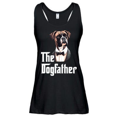 The Dog Father Boxer Boxer Dog Owner Dog Dad Funny Ladies Essential Flowy Tank