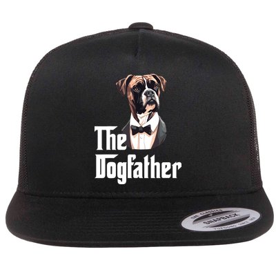 The Dog Father Boxer Boxer Dog Owner Dog Dad Funny Flatbill Hat