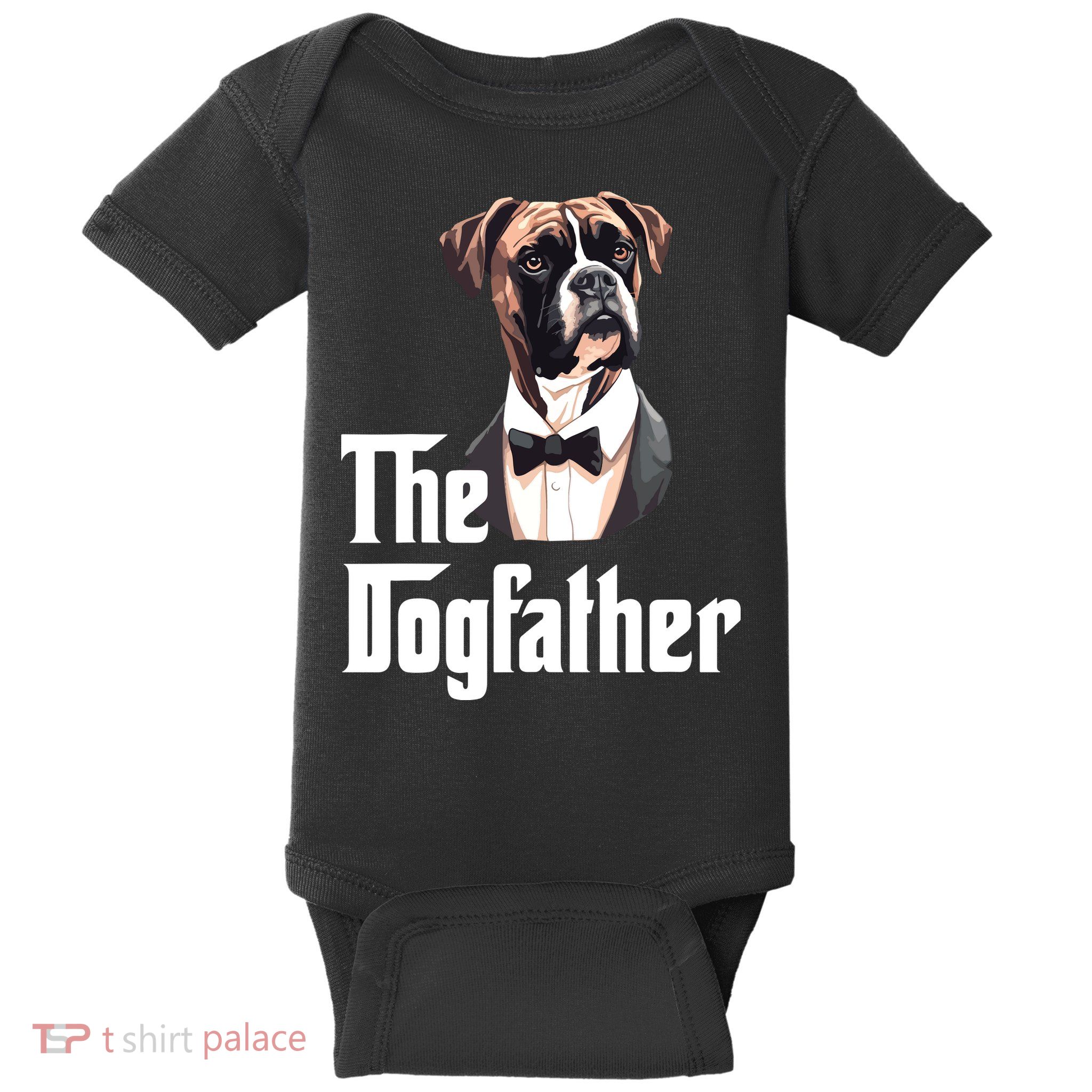 The Dog Father Boxer Boxer Dog Owner Dog Dad Funny Baby Bodysuit
