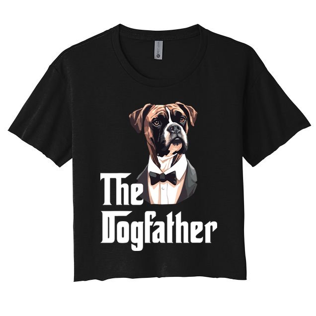The Dog Father Boxer Boxer Dog Owner Dog Dad Funny Crop Top