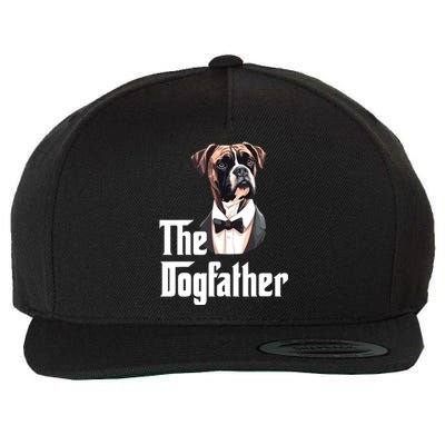 The Dog Father Boxer Boxer Dog Owner Dog Dad Funny Wool Snapback Cap