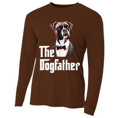 The Dog Father Boxer Boxer Dog Owner Dog Dad Funny Cooling Performance Long Sleeve Crew