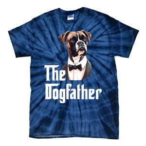 The Dog Father Boxer Boxer Dog Owner Dog Dad Funny Tie-Dye T-Shirt