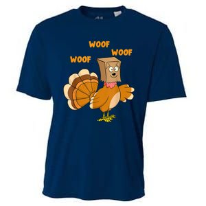 Thanksgiving Dog Fake Dog Woof Thanksgiving Turkey For Wo Cooling Performance Crew T-Shirt