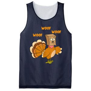 Thanksgiving Dog Fake Dog Woof Thanksgiving Turkey For Wo Mesh Reversible Basketball Jersey Tank