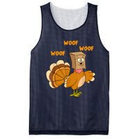 Thanksgiving Dog Fake Dog Woof Thanksgiving Turkey For Wo Mesh Reversible Basketball Jersey Tank