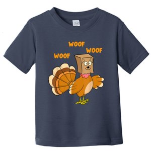 Thanksgiving Dog Fake Dog Woof Thanksgiving Turkey For Wo Toddler T-Shirt