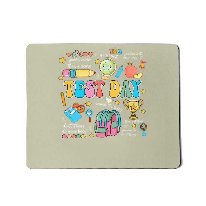 Test Day Funny Rock The Test Teacher Testing Teachers Mousepad