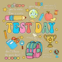 Test Day Funny Rock The Test Teacher Testing Teachers Mousepad
