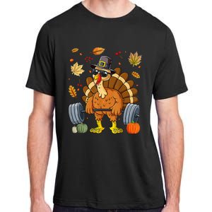 Turkey Deadlift Fitness Weightlifting Thanksgiving Day Adult ChromaSoft Performance T-Shirt