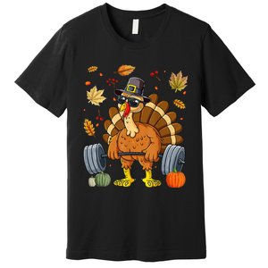 Turkey Deadlift Fitness Weightlifting Thanksgiving Day Premium T-Shirt