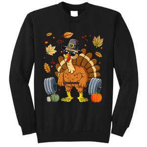 Turkey Deadlift Fitness Weightlifting Thanksgiving Day Tall Sweatshirt