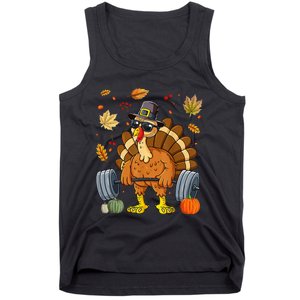 Turkey Deadlift Fitness Weightlifting Thanksgiving Day Tank Top