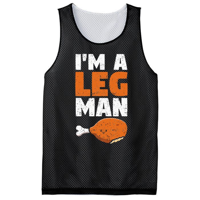 Turkey Drumstick Funny Thanksgiving Holiday Im A Leg Man Mesh Reversible Basketball Jersey Tank