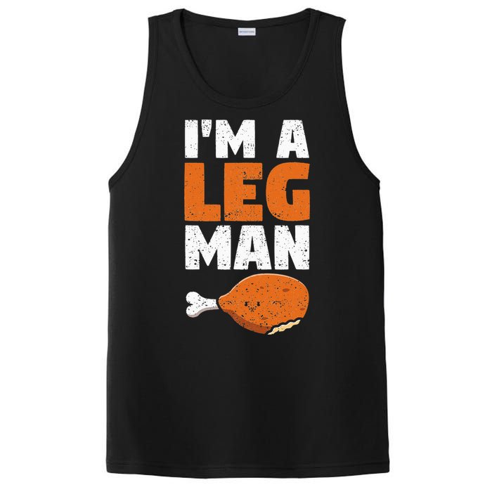 Turkey Drumstick Funny Thanksgiving Holiday Im A Leg Man PosiCharge Competitor Tank