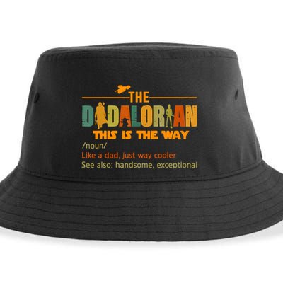 The Dadalorian Funny Like A Dad Just Way Cooler Fathers Day Sustainable Bucket Hat