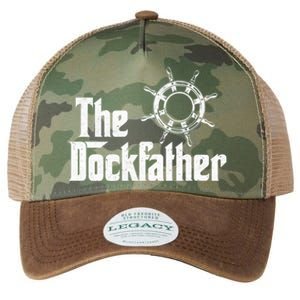 The Dockfather Funny Boating Fishing Boat Dad Captain Boater Meaningful Gift Legacy Tie Dye Trucker Hat