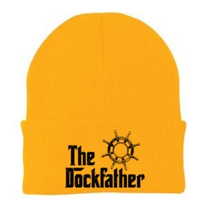 The Dockfather Funny Boating Fishing Boat Dad Captain Boater Meaningful Gift Knit Cap Winter Beanie