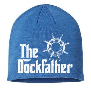 The Dockfather Funny Boating Fishing Boat Dad Captain Boater Meaningful Gift Sustainable Beanie