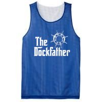 The Dockfather Funny Boating Fishing Boat Dad Captain Boater Meaningful Gift Mesh Reversible Basketball Jersey Tank