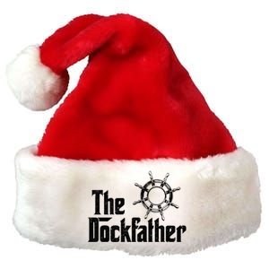 The Dockfather Funny Boating Fishing Boat Dad Captain Boater Meaningful Gift Premium Christmas Santa Hat