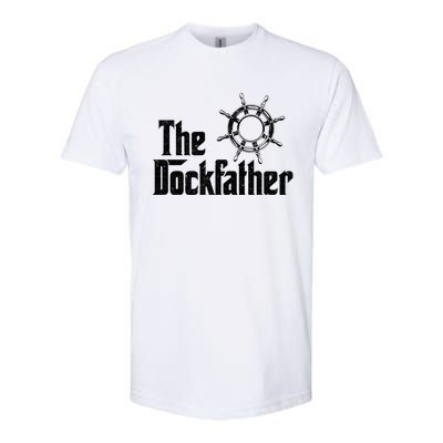 The Dockfather Funny Boating Fishing Boat Dad Captain Boater Meaningful Gift Softstyle® CVC T-Shirt