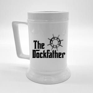 The Dockfather Funny Boating Fishing Boat Dad Captain Boater Meaningful Gift Beer Stein