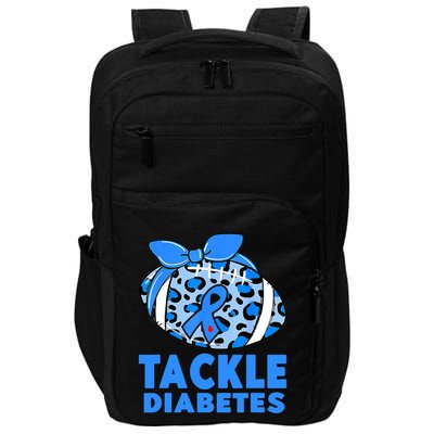 Tackle Diabetes Funny Football Fan Diabetic Warrior Impact Tech Backpack