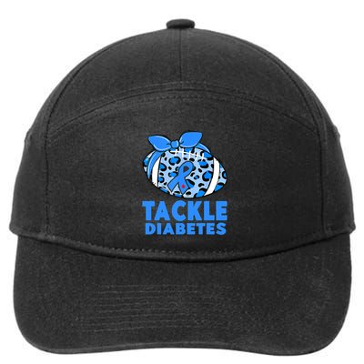 Tackle Diabetes Funny Football Fan Diabetic Warrior 7-Panel Snapback Hat