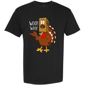 Thanksgiving Dog Funny Fake Dog Woof Thanksgiving Turkey Garment-Dyed Heavyweight T-Shirt