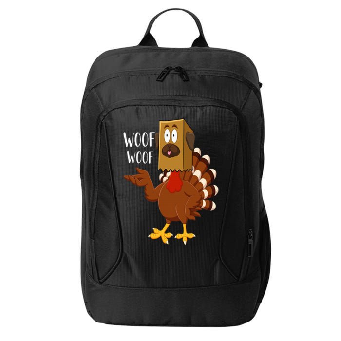 Thanksgiving Dog Funny Fake Dog Woof Thanksgiving Turkey City Backpack