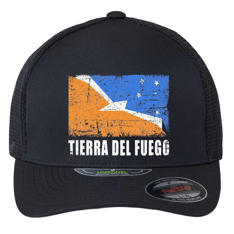 Tierra Del Fuego Flag Design Country Flag Tierra Del Fuego Flexfit Unipanel Trucker Cap