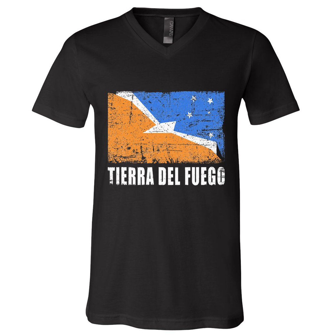 Tierra Del Fuego Flag Design Country Flag Tierra Del Fuego V-Neck T-Shirt