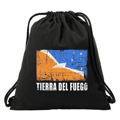 Tierra Del Fuego Flag Design Country Flag Tierra Del Fuego Drawstring Bag