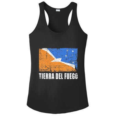 Tierra Del Fuego Flag Design Country Flag Tierra Del Fuego Ladies PosiCharge Competitor Racerback Tank