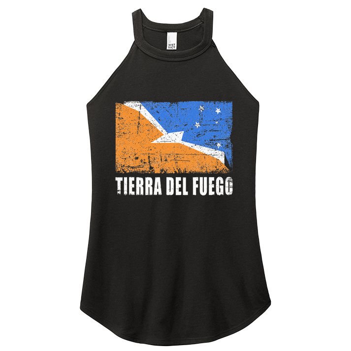 Tierra Del Fuego Flag Design Country Flag Tierra Del Fuego Women's Perfect Tri Rocker Tank