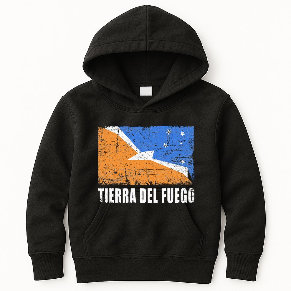 Tierra Del Fuego Flag Design Country Flag Tierra Del Fuego Kids Hoodie