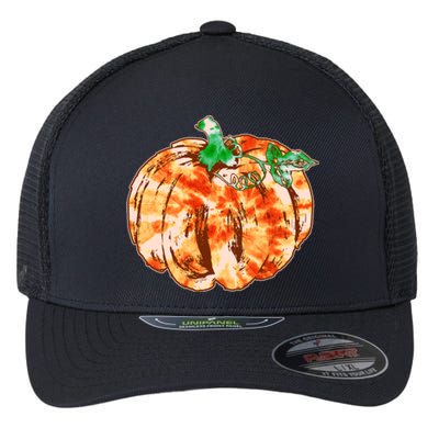 Tie Dye Fall Autumn Pumpkins Flexfit Unipanel Trucker Cap