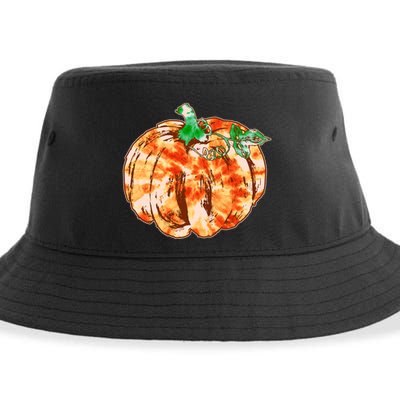 Tie Dye Fall Autumn Pumpkins Sustainable Bucket Hat